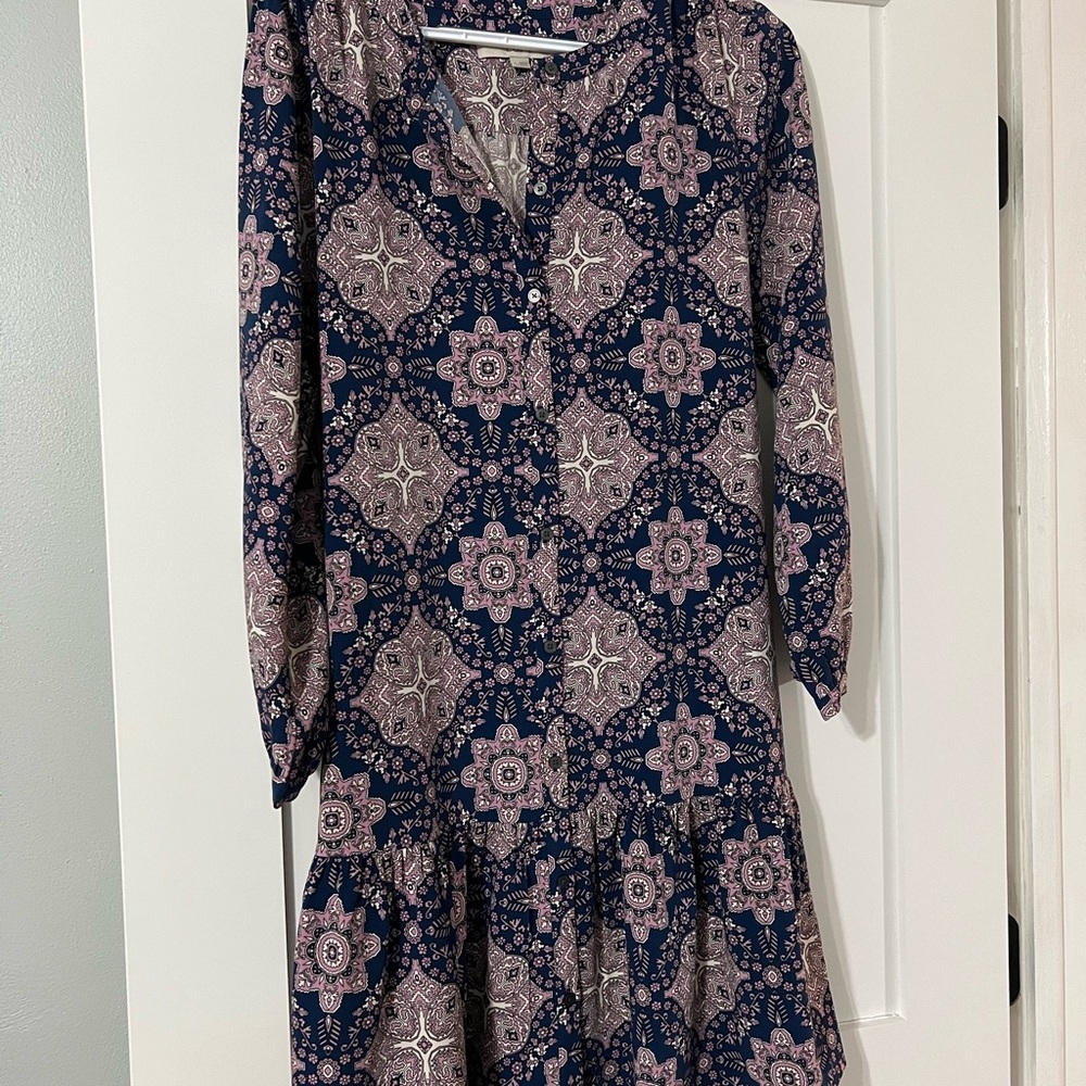 Loft Purple Print Dress